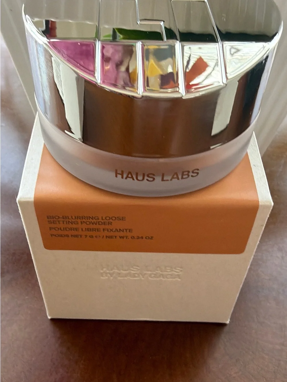 Haus Labs By Lady Gaga Bio-Blurring Loose Setting Powder, DEEP HONEY/ Cream Jar